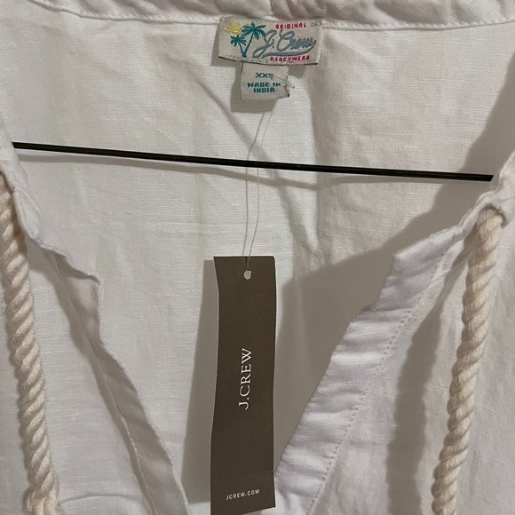 J.Crew - Cotton-linen V-neck beach tunic (Size XXS) - Picture 6 of 7